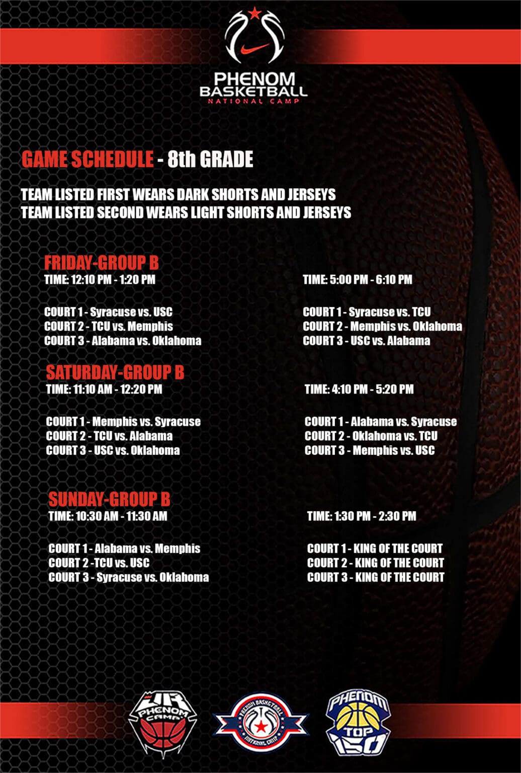 2025 Session 2 Boys 8th Game schedule copy
