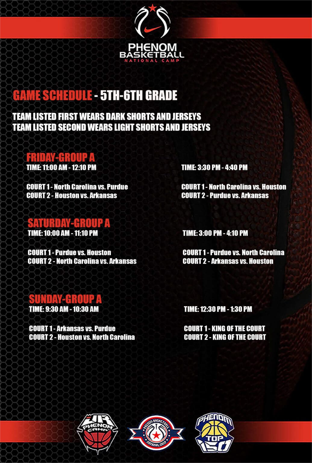 2025 Session 2 boys 5-6th Grade Game Schedule