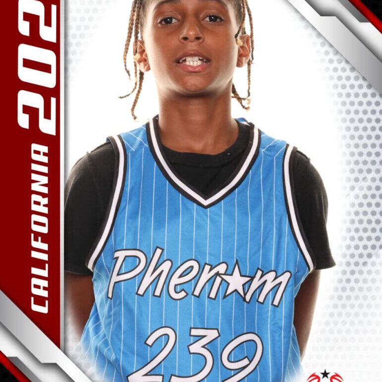 Here's an alt tag for the image: Basketball player, Phenom 239, California 2024.