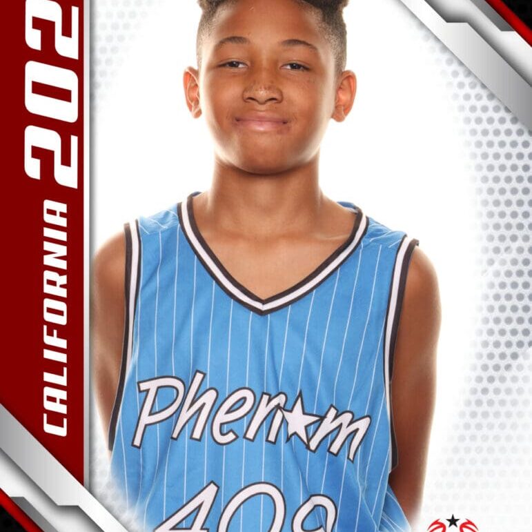 Here's an alt tag for the image: Basketball player, Phenom 409, California 2024.